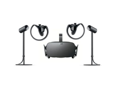 Headset de realidade virtual para jogos Oculus Rift VR com 2 sensores, 2 controles e caixa