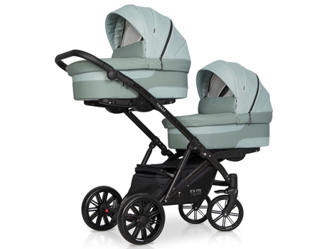 Carrinho de Gémeos 2 Assentos 2 Alcofas Kite 0 Isofix Ready Team Basil RIKO