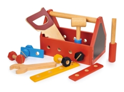Caixa De Ferramentas De Madeira Mentari Brinquedo Colorido E Educativo