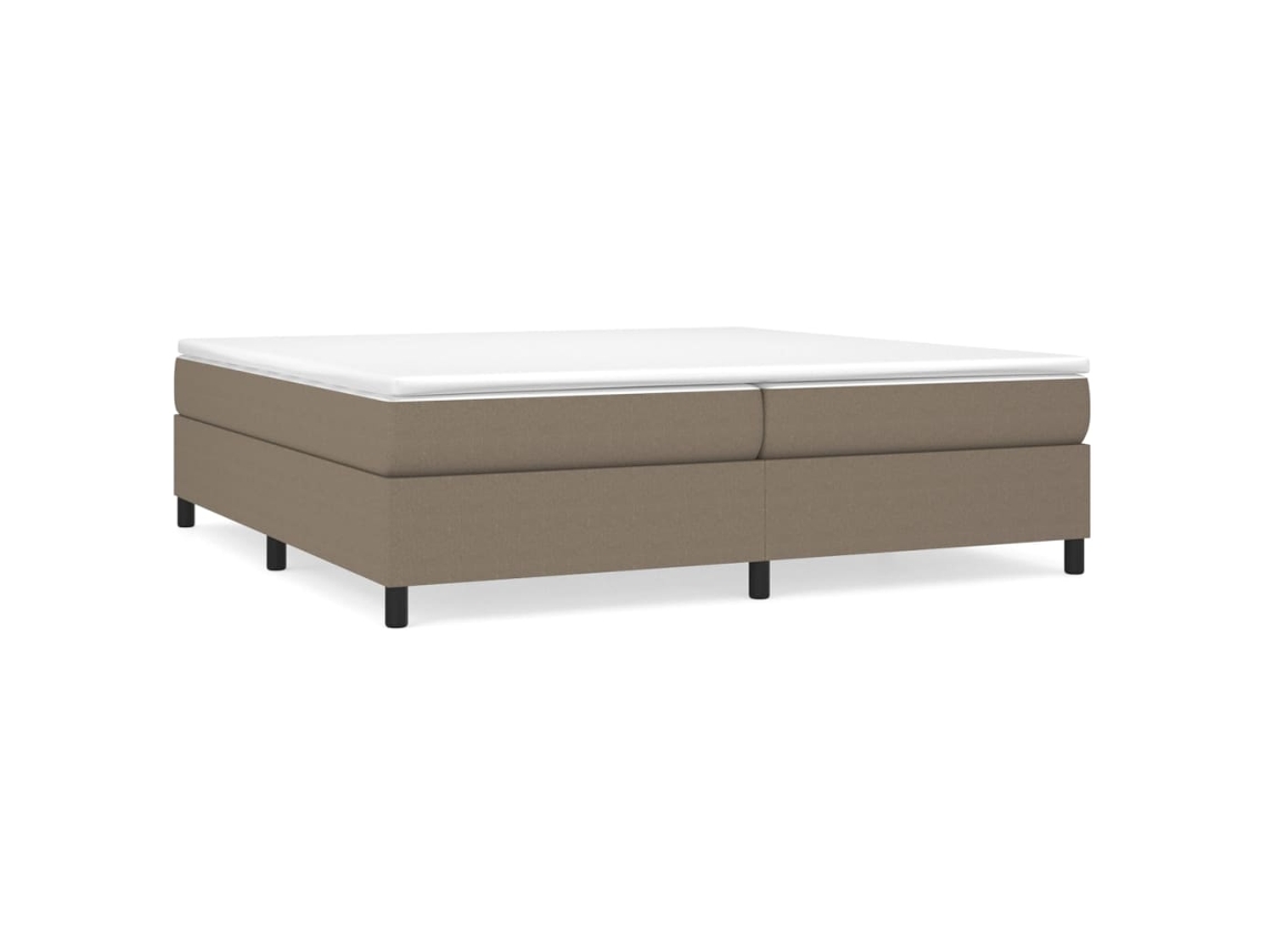 Box Spring Bed, Box Spring Beds Vidaxl Cinzento-acastanhado Tecido (200 X 200 Cm)