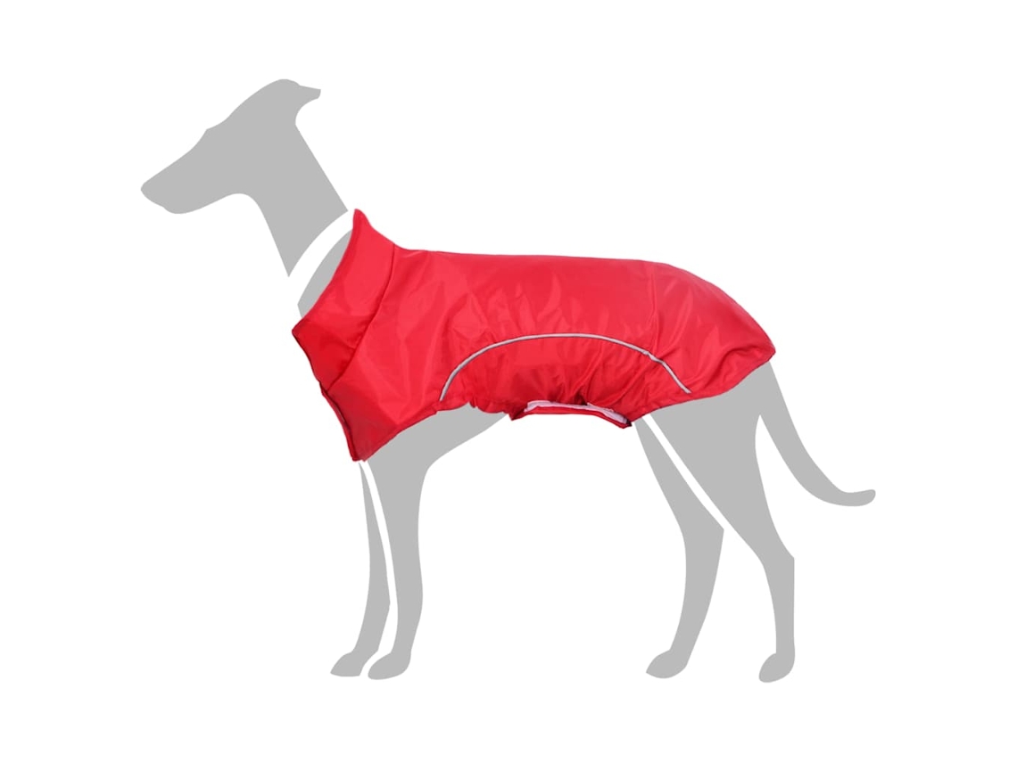 Vidaxl Capa De Chuva Com Tiras Reflectoras Vermelho Xxs
