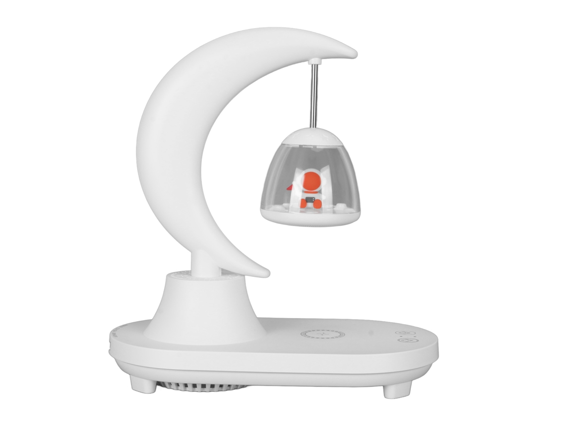 Lâmpada de Noite com Carregamento Sem Fio, Alto falante Bluetooth e Luz Led Rgb Touch Switch