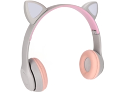 Fones De Ouvido Bluetooth Annadue Com Orelhas Gato, Fone De Ouvido Sem Fio Com Luz Led Colorida, Design Retrátil E