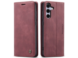 Capa Protetora Flip Para Celular, Anti-queda, Com Encaixe Para Cartão.vermelho - Samsung A34