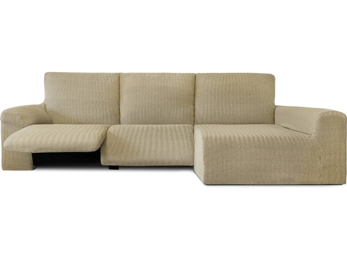 Capa de Chaise Longue Relax Direita EYSA Premium Jaz Tecido Multielástico (360 x 180 x 120 cm - Poliéster e Algodão - Beige)
