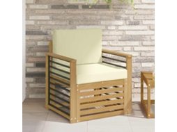 Vidaxl Conjunto De Sofás Para Exterior Poliéster Branco