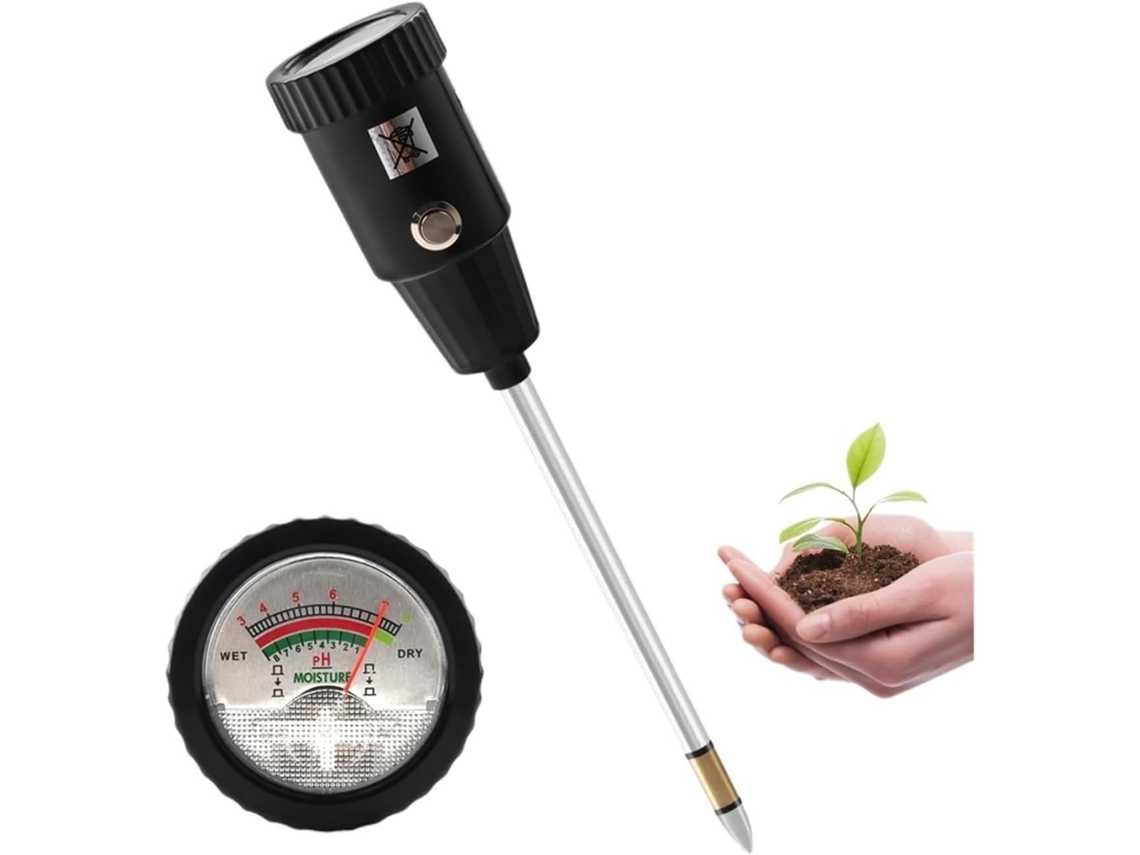 Medidor Portátil 2em 1de Umidade Do Solo, Ph E Analisador Jardim, Testador Acidez, Ferramenta Plantio Para