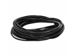 Vidaxl Corda De Couro 1 Preto Ø2,5 Mm X 50 M Couro