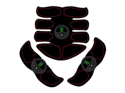 Lurelia Estimulador Abdominal Muscular Abdominal Ems Home Gym Vermelho Terno De Três Peças
