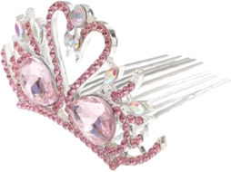 Tiara De Noiva Feminina Elegante Em Liga Metálica Rosa Leve, Acessório.