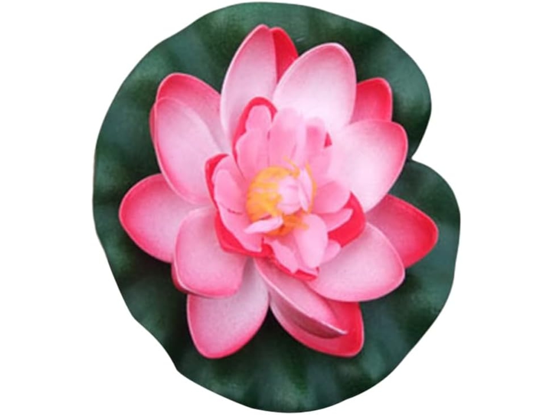 Flor de Lótus Artificial Flutuante de Espuma com Folhas de Lírio 'água, Decoração Artificial Flutuante para Lago, Jardim e Aquário AQUAFORGE