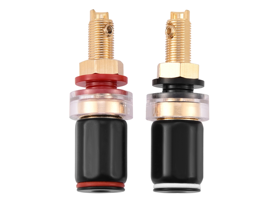 Aetheria 2 Pcs Terminal de Cobre para Alto falantes com Plugue Banana 4mm Soldável