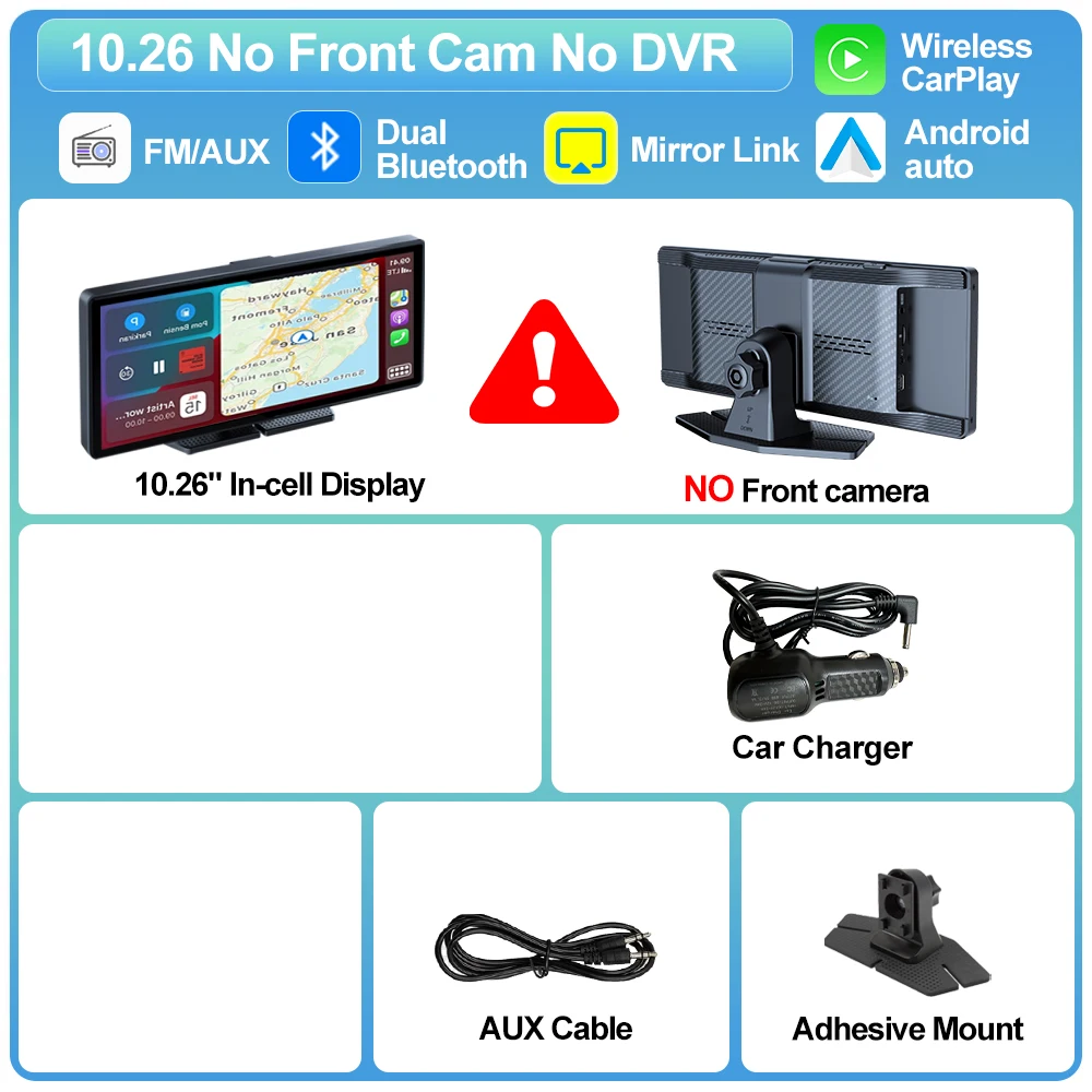 (carplay-0) Câmera Veicular Inteligente Integrada, Navegação Carplay 4k De 10 A 11,3 Polegadas