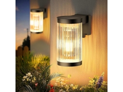 4 Luminárias De Parede Atualizadas Para Cerca E Pátio, Iluminação Led Externa À Prova De Água, Solar, Design Moderno
