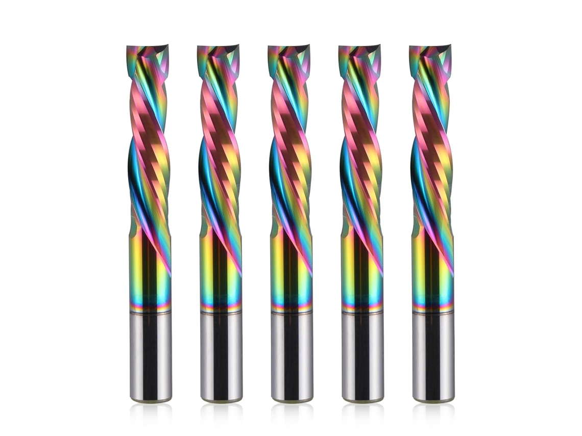 Fresa De Topo De Metal Duro Com Revestimento Dlc, Corte Superior E Inferior, 2 Canais, Espiral Zeuxo