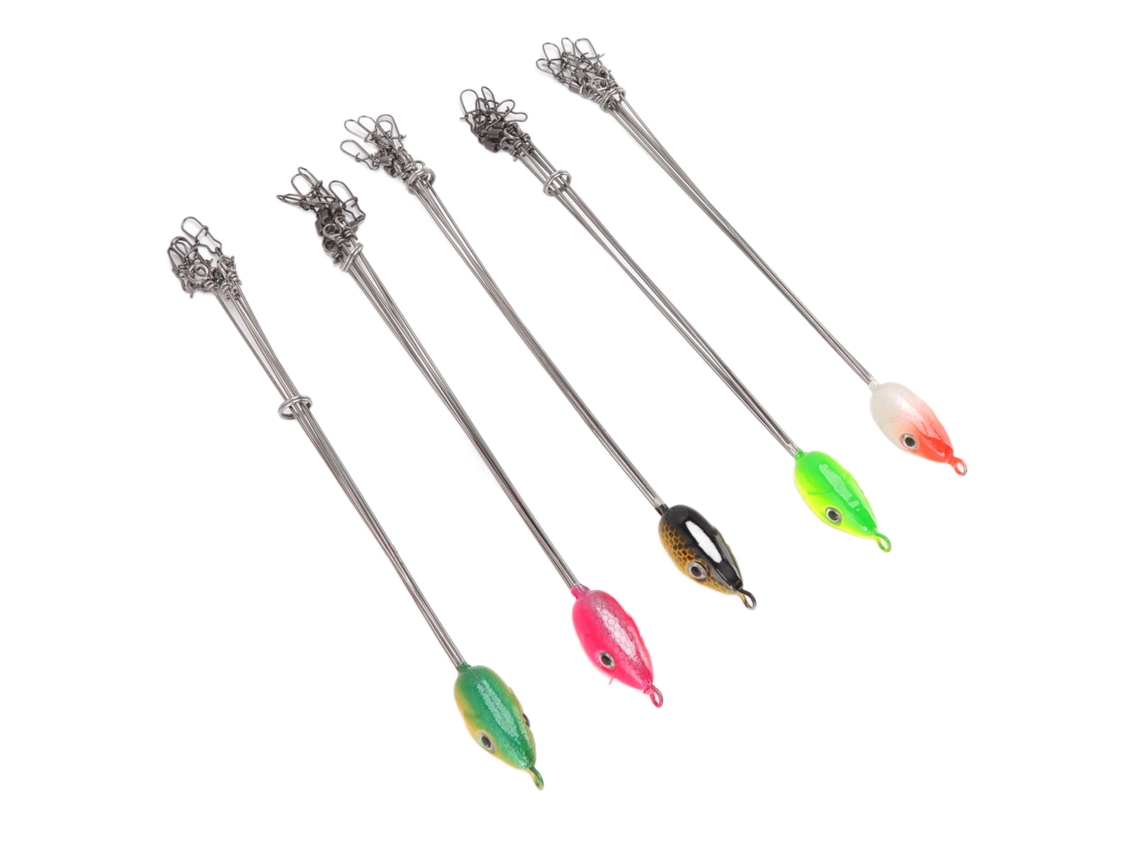 5pcs Isca de Pesca Arma de Aço 18cm 5 Braços
