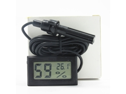 Medidor de Temperatura e Umidade Digital Lcd Embutido com Sonda Fy‑12