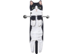 Toalhas Divertidas com Estampas de Gatos para Banheiro e Cozinha, Decoração Fofa com Tema de Gatos para Pendurar BRILVIBERA