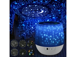 Projetor Led Céu Estrelado, Luminária Noturna Led para Crianças, Ideal para Presente, 6 Filmes, Projetor Led Céu Estrelado BRILVIBERA