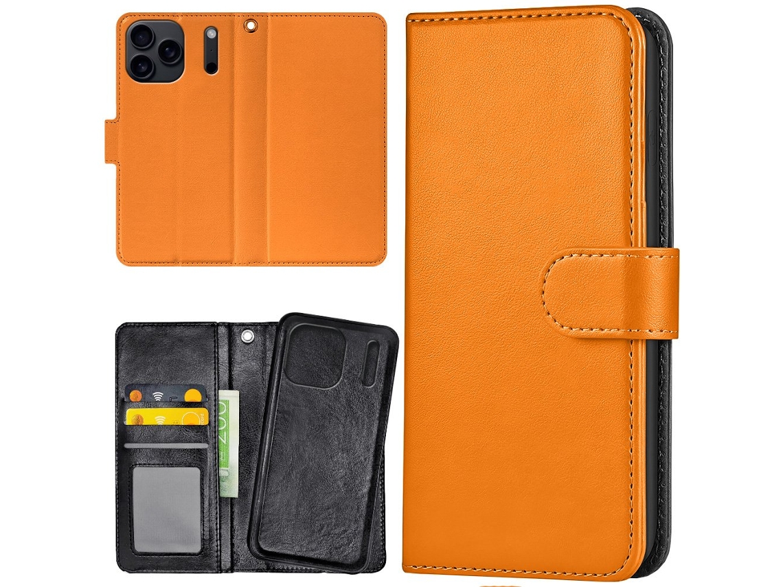 Capa Carteira Para Iphone 17 Pro/capa Laranja_jar
