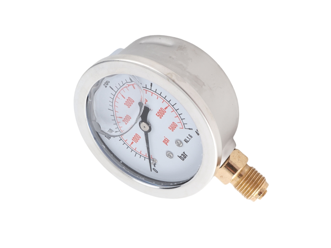 Laxiscreed Manómetro De Pressão Hidráulica 0-400bar, 68mm, Para Medições Precisas