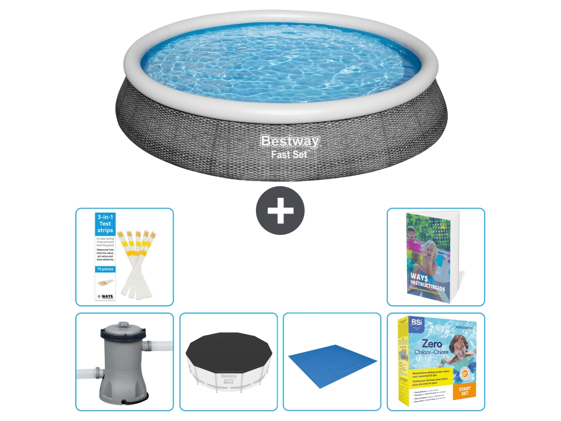 Piscina Bestway Fast Set Redonda 396x84 Cm 5 peças S198 BESTWAY