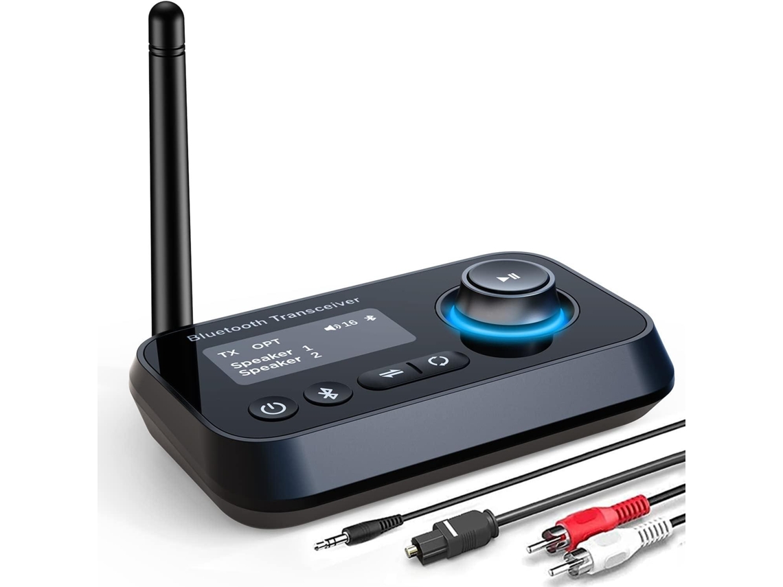 Transmissor E Receptor Bluetooth 5.0 Nördic, Adaptador De Áudio Para 2 Fones De Ouvido De Longo Alcance.