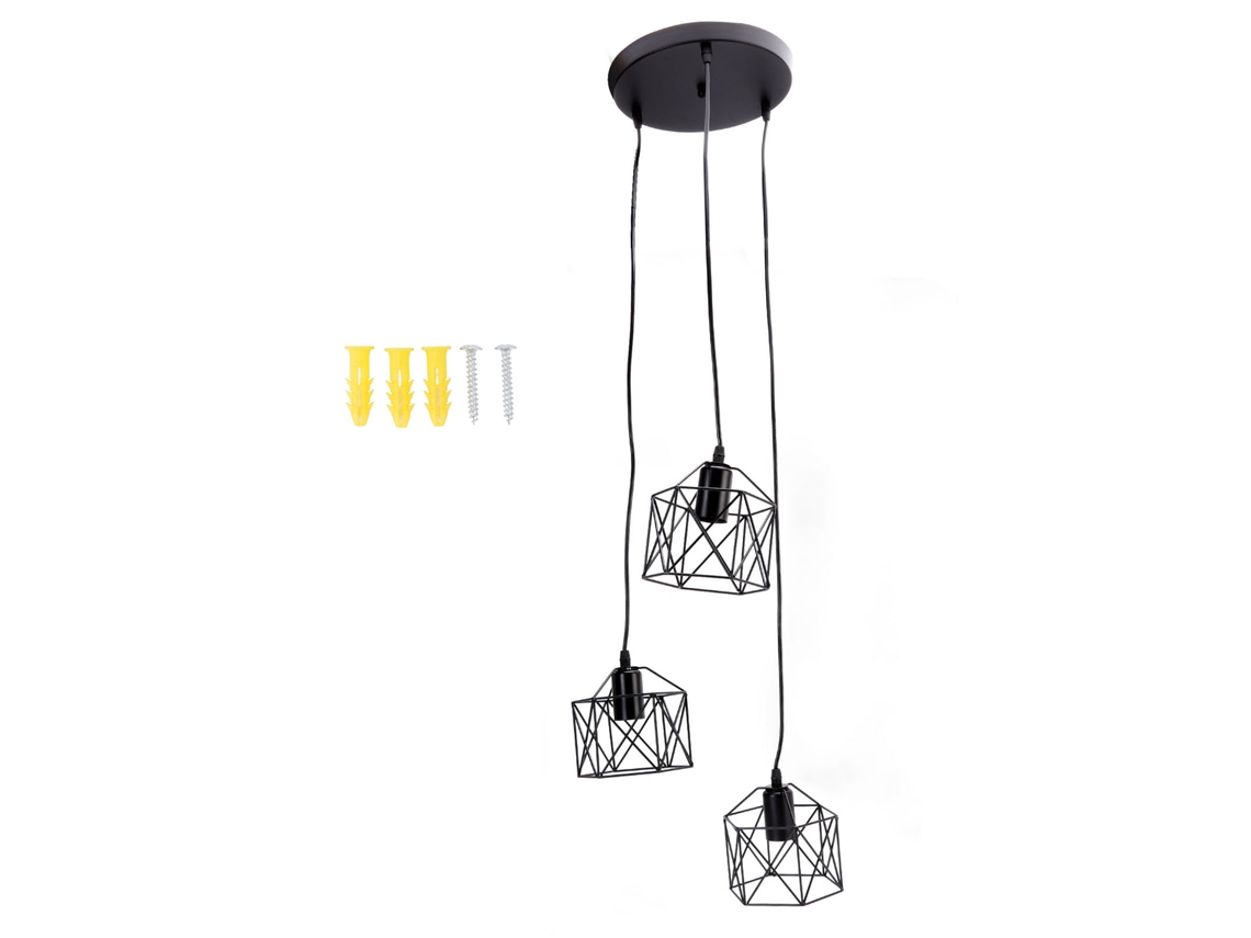Suporte de lâmpada E27 E26 com fio e interruptor, socket de luz em cobre puro preto, kit de iluminação pendente | S/MARCA