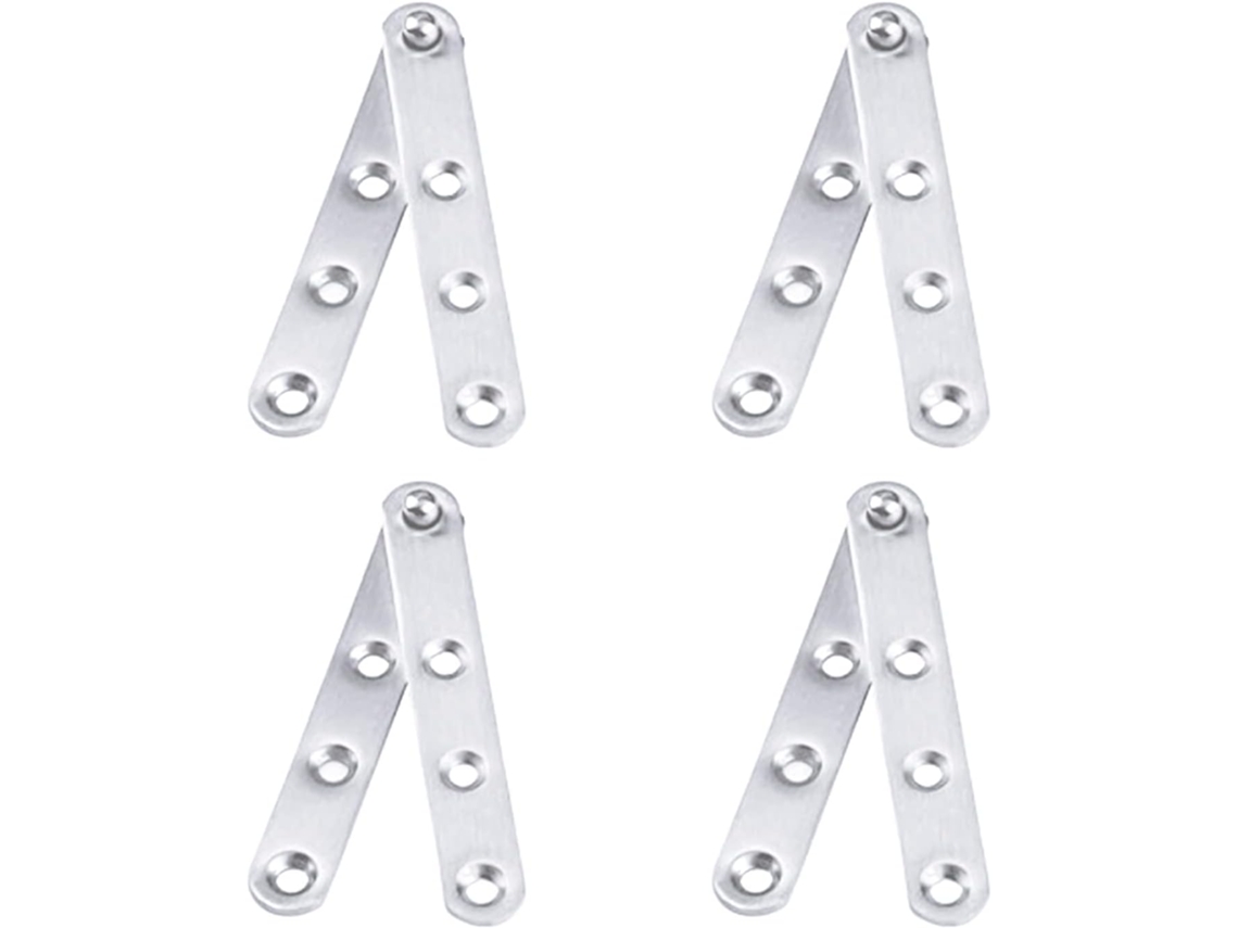 Conjunto De 4 Dobradiças Para Portas, 100 Mm, Aço Inoxidável, Rotação De 360 Graus