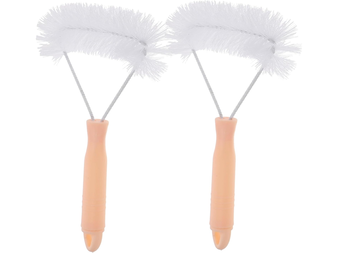 Conjunto De 2 Escovas Compactas Para Limpeza Telas Janelas, Conjunto De Plástico Para Limpeza Telas Internas E Externas
