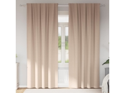 Vidaxl Cortinas Blackout Com Argolas 2 Unid. Cinzento-acastanhado