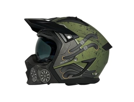 Casco Moto Casco Axxis Hunter Sv Toxic Verde Mate Xs Verde Mate Xs