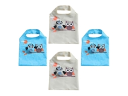 Sacolas de Compras de Poliéster, Portáteis e Dobráveis, em Cores Sortidas, para Uso Diário, com Grande Capacidade . GOKOCO (pacote com 4 Unidades)