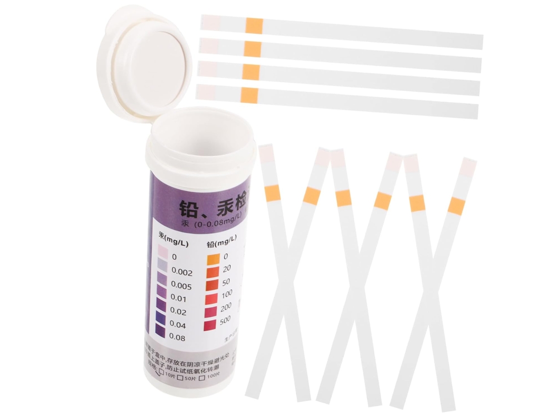 Kit De Teste De Metais Pesados Com 10 Peças Para Detecção Em Água Potável.