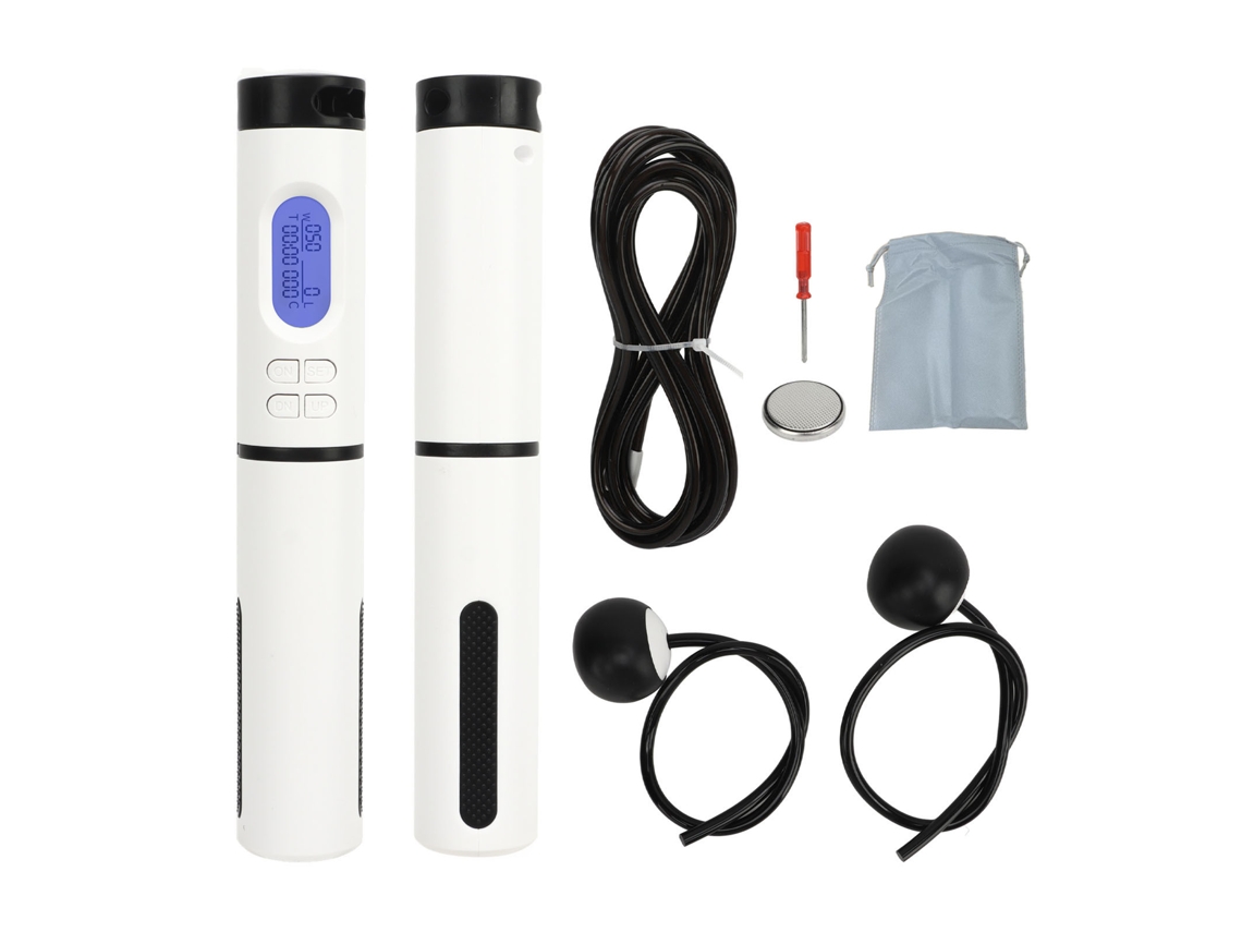 2026rebe-corda De Pular Elétrica Com Cabo Pesado Inteligente Para Exercícios Skipping Rope 2.8m Preto