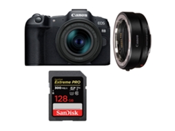 Eos R8 + Rf 24 50mm Is Stm + Ef eos R + 1 Sandisk 128gb Uhs ii 300mb/s + Ebook “20 Dicas para Fotos Que Impressionam” CANON