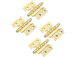 Conjunto De 4 Dobradiças Decorativas Douradas Para Móveis, Dobradiças Em Formato De Coroa Para Portas Armários E Malas
