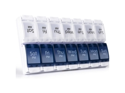 Organizador de Pílulas Semanal Grande, 2 Vezes Ao Dia com Botão Fácil, Bpa Livre para Medicamentos, Vitaminas