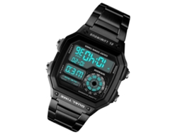 Reloj Deportivo Hombre Acero Inoxidable 5atm Resistente Al Agua Digital Con Luz De Fondo