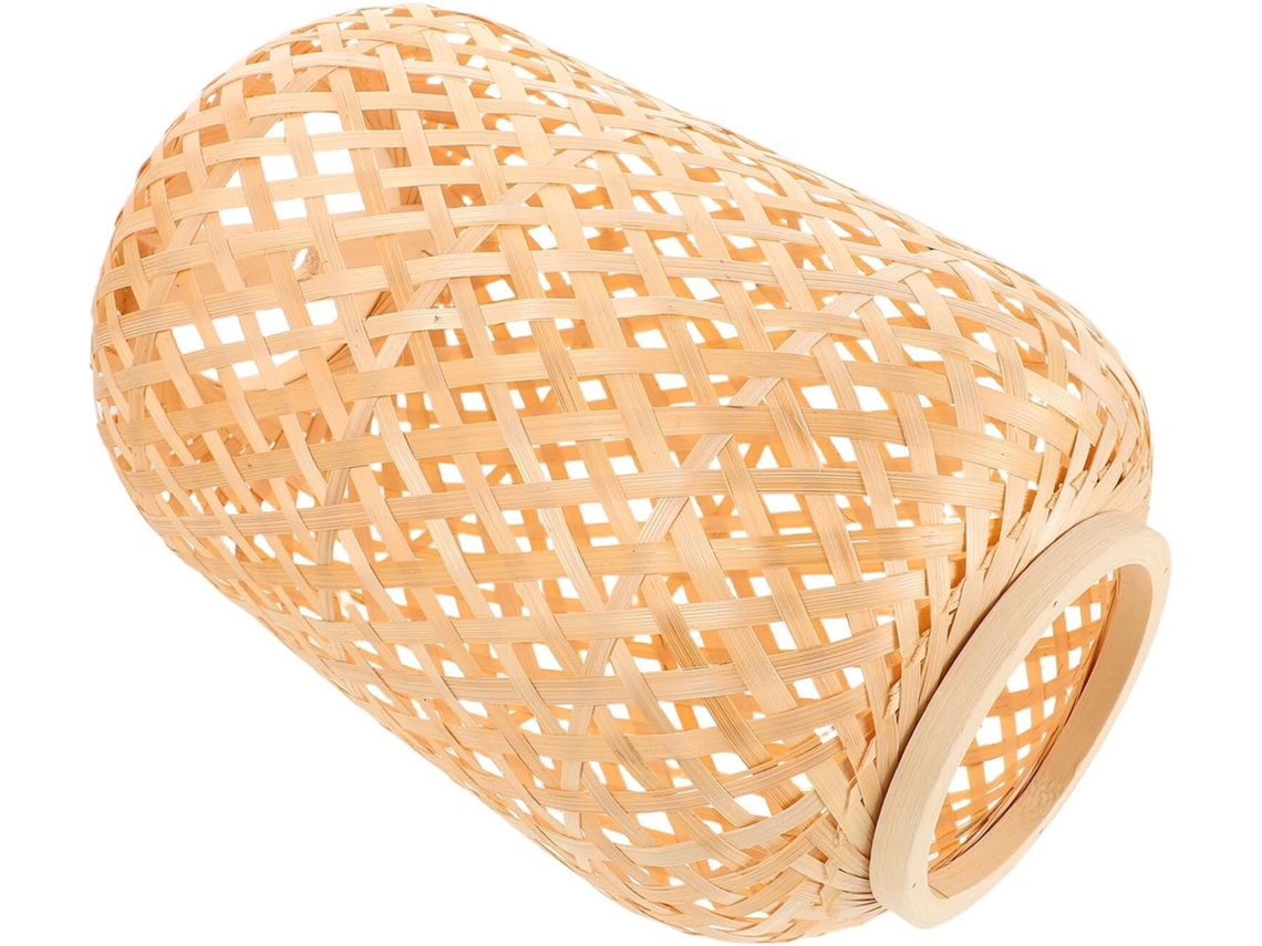 Luminária De Teto Vintage Leve Em Bambu Para Sala De Estar.