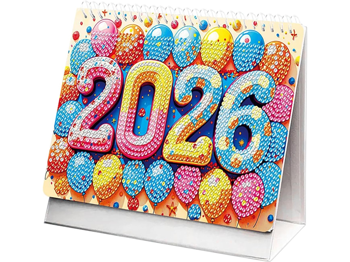 Calendário 2026, De Mesa Com Strass E Design Artístico, Planejador Mensal, Acessórios De Para Professores
