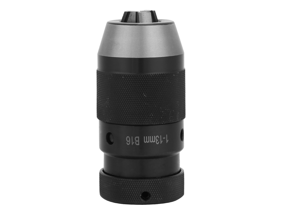 Mandril De Furadeira Sem Chave De Aço Carbono Com Arbor B16 Centro Giratório (heavy Duty)