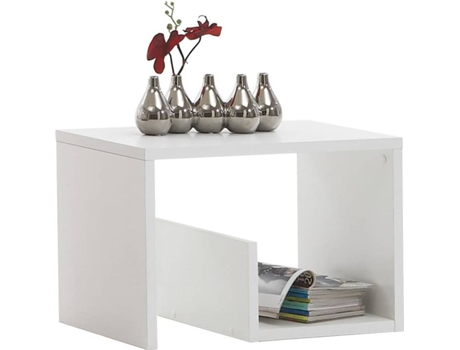 Mesa de centro 2-em-1 59,1x35,8x37,8 cm branco