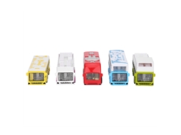 Primerox modelo de Ônibus de Liga 1:60 com Porta Aberta e Função de Retração Estilo a 5pcs