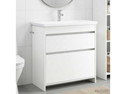 Vidaxl Conjunto De Móveis Para Banheiro Branco 81 X 40 X 84,5 Cm