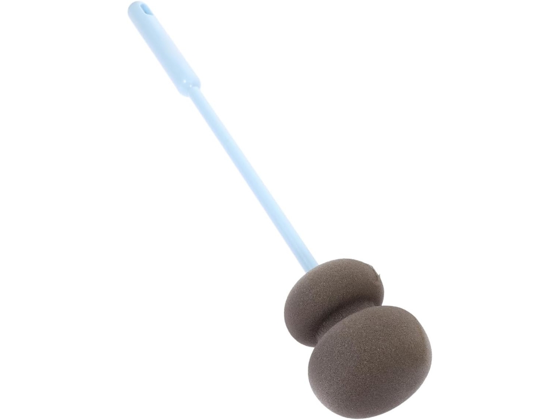 Escova De Esponja Portátil Em Abs Com Cabo Longo Para Limpeza Suave Garrafas E Copos, Ideal Para Uso Doméstico E