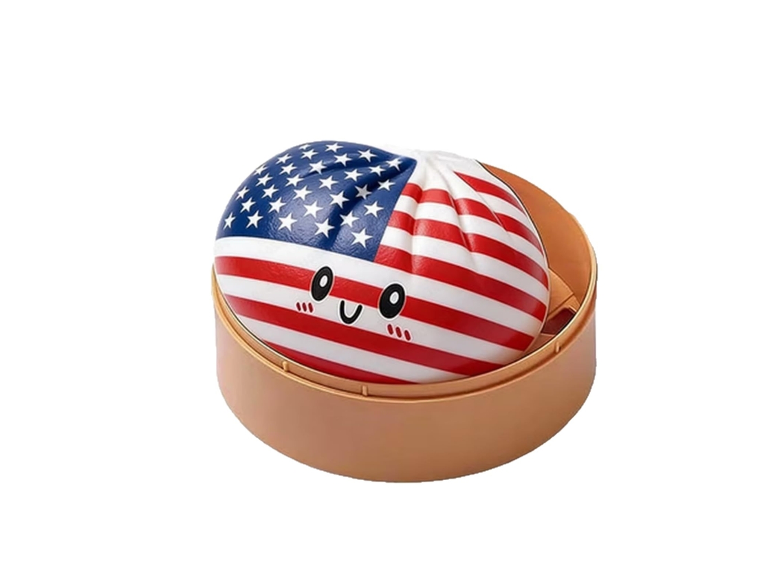 Almofada forma bolinho bandeira EUA, peluche anti-stress, decorativa, presente colecionável STELASPLEN
