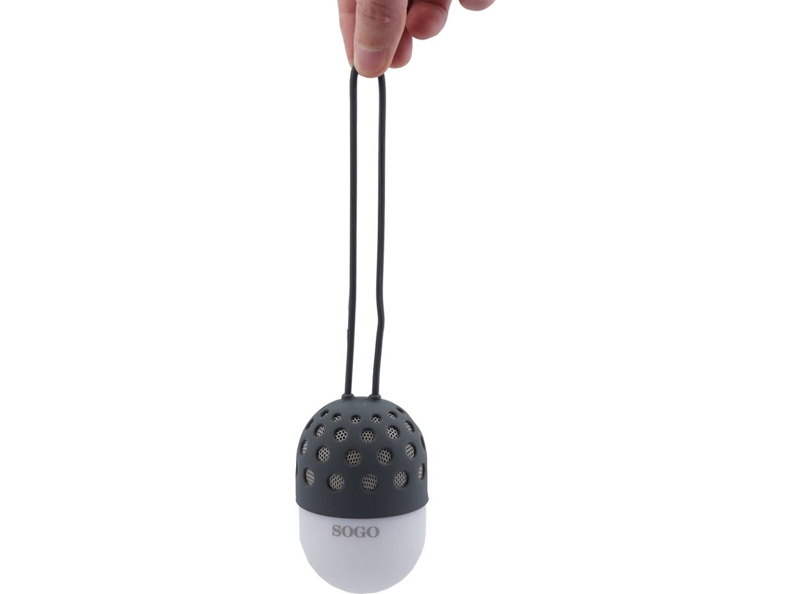 Mini Coluna Bluetooth SOGO ALT-SS-8245-CZ (Cinza - 3.7 V - Alcance: até 10 m)