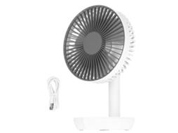 Ventilador de secretária oscilante, silencioso, USB, recarregável, para casa e escola LAXISCREED