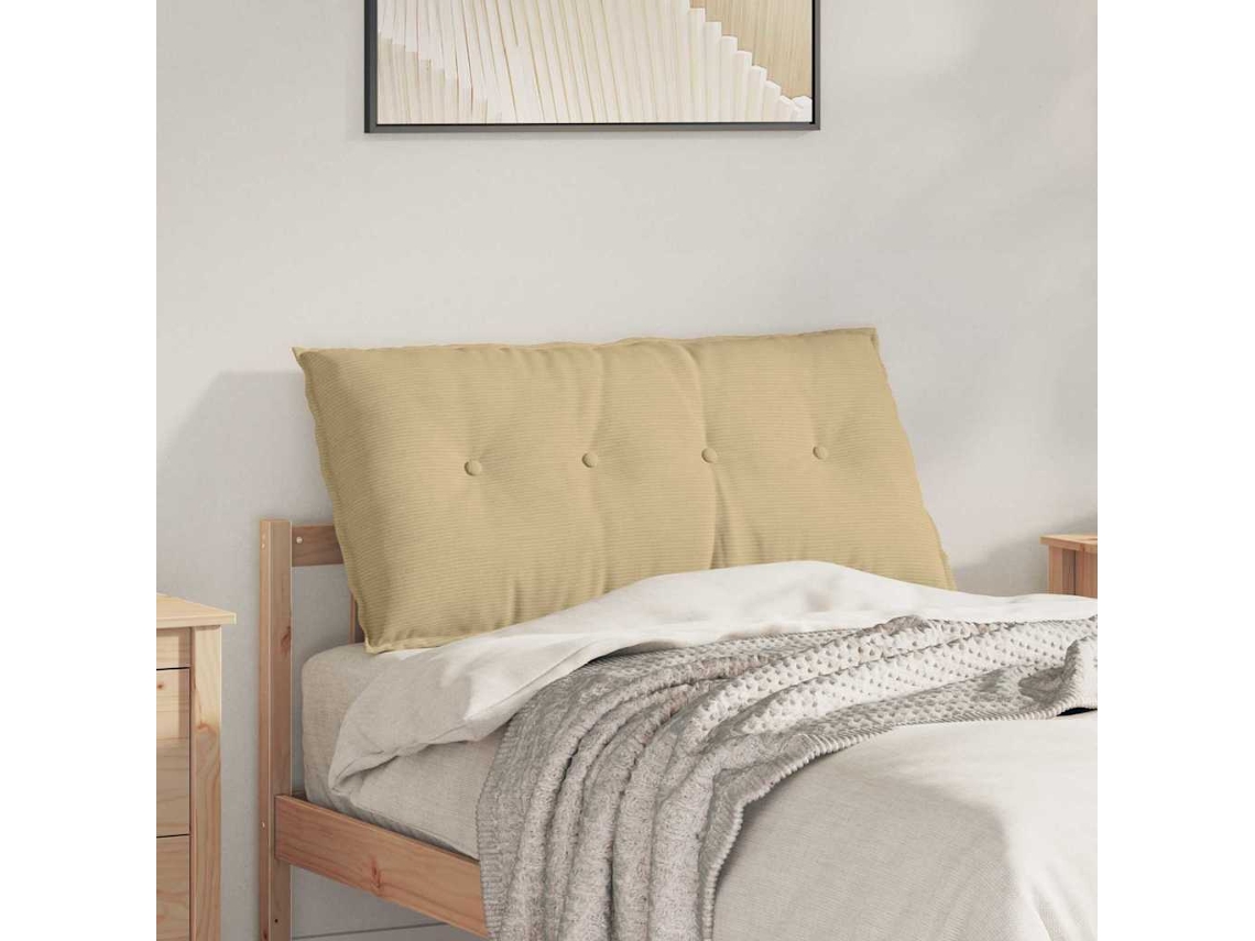Vidaxl Travesseiro Para Costas Cinza Verde 100 X 50 Cm